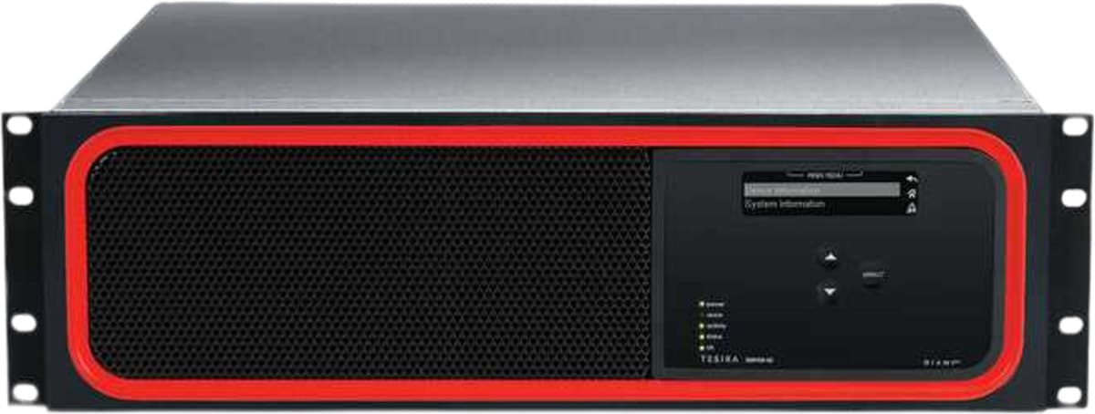 Аудиопроцессор BIAMP [TesiraSERVER-IO] цифровой сетевой сервер (I/O DSP): до 48 CH I/O (макс. 12 карт I/O Tesira: слот1 - слот12). Без AVB. 1хDSP-2 (макс. 3 карты DSP (AVB, Dante, CobraNet): слот12 - слот14). GPIO. RJ-45 (ПО Tesira). 3U.