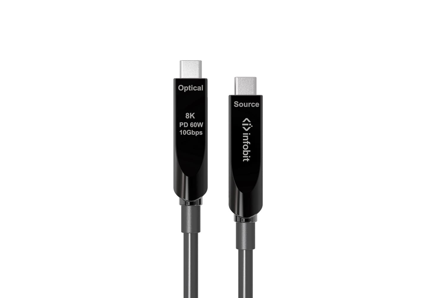 Кабель оптический активный USB 3.1 Gen 2 [AOC-USB31-CCDV-07], 10 Гбит/с, CM-CM, активный оптический кабель, поддержка данных + видео + PD, совместимость с USB 2.0, 7 м