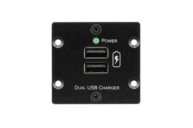 Блок питания Kramer Electronics [W-2UC/EU(B)] для двух мобильных устройств с разъемом USB с общей нагрузкой до 4А