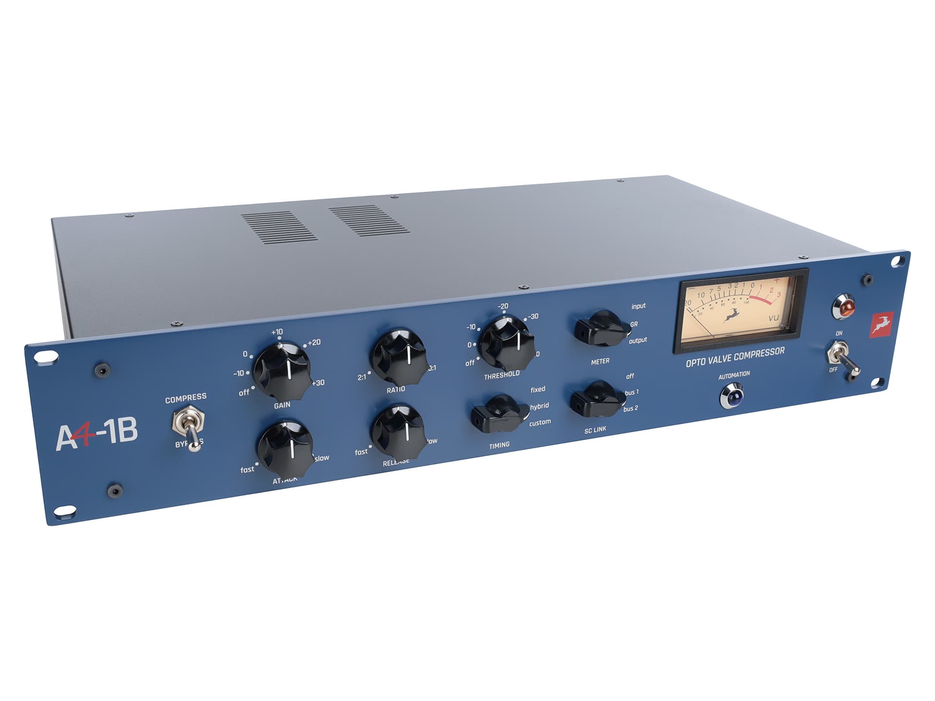 Компрессор Antelope Audio [A4-1B Opto Valve Compressor] опто-ламповый с цифровым управлением, моторизированные регуляторы, 1x XLR вход, 1x TRS вход, 1x XLR выход, 1x TRS выход, TYPE-C