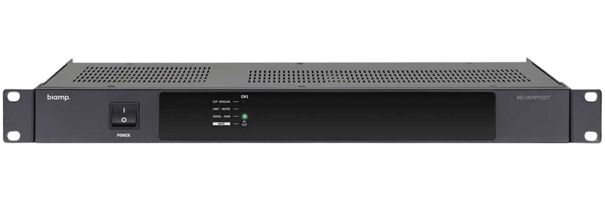 Усилитель BIAMP [REVAMP1120T] (APART) 1-канальный, трансляционный: 1х120Вт (4Ом/100В); 1х60Вт(8Ом). Вх.: 1х2RCA,Euroblock. Вых.:Euroblock. 1U.