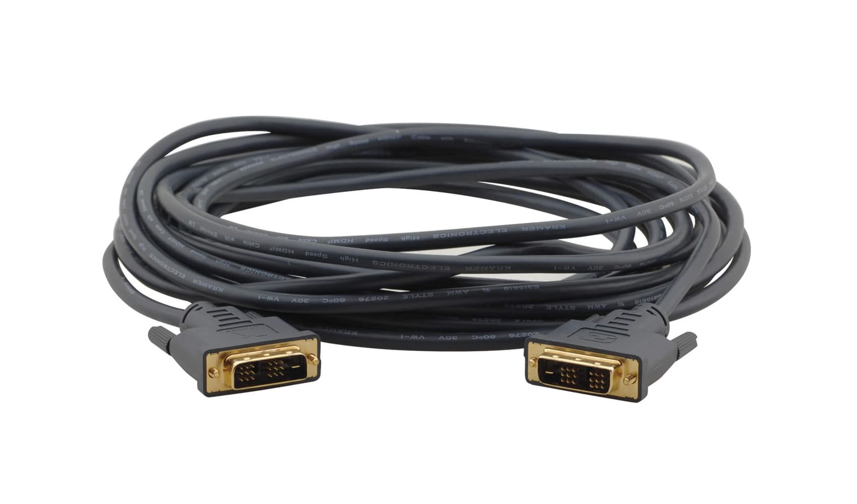 Кабель DVI Kramer Electronics C-MDM/MDM-3 Single link (Вилка - Вилка) гибкий, 0,9 м