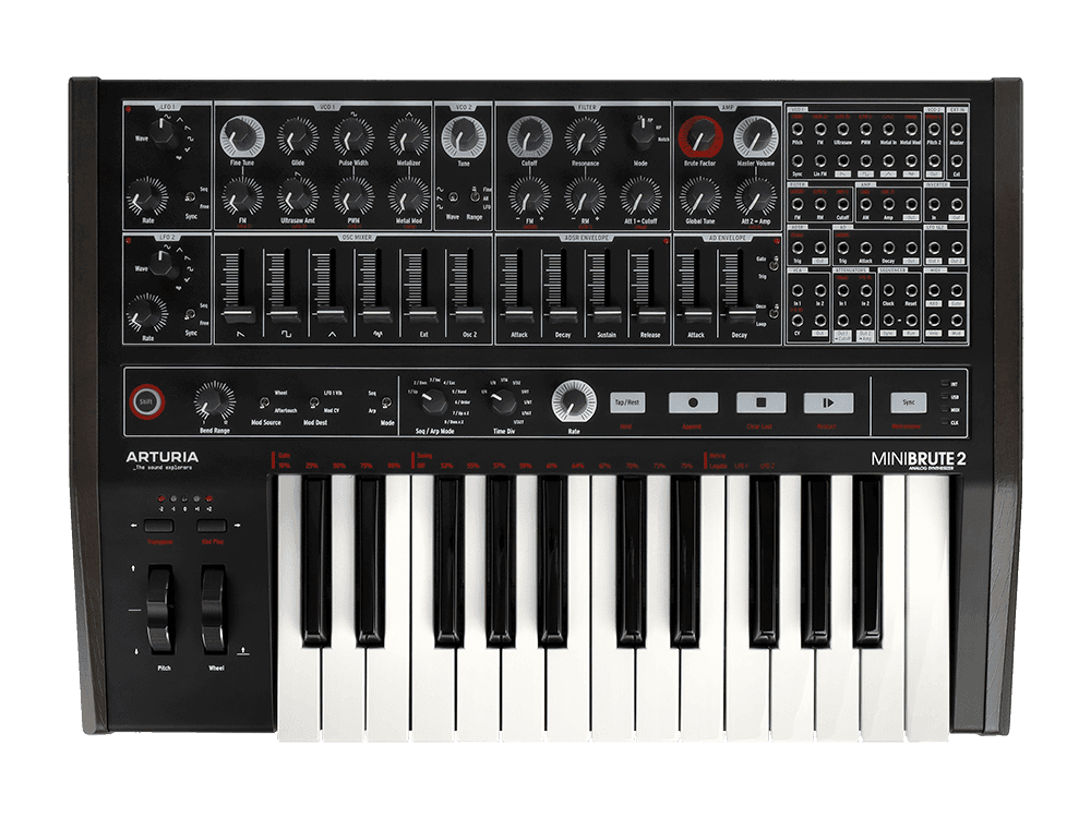 Синтезатор [531003] Arturia [MiniBrute 2 Noir] лимитированная серия MiniBrute 2 в уникальном дизайне.