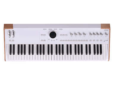 Сценическая клавиатура Arturia [Astrolab White] 61 клавиша, полувзвешенная механика, 10 звуковых движков, вокодер, 10 кнопок пресетов, 4 макрорегулятора, MIDI-вход, USB-C и USB-A; аудио Bluetooth; WiFi, цвет белый