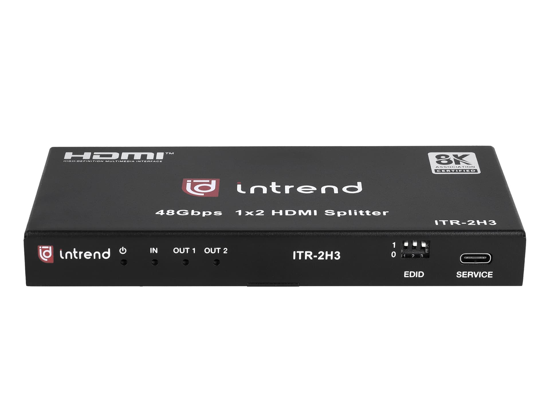 Усилитель-распределитель HDMI 1:2 Intrend [ITR-2H3] поддержка 8K, деэмбедирование звука