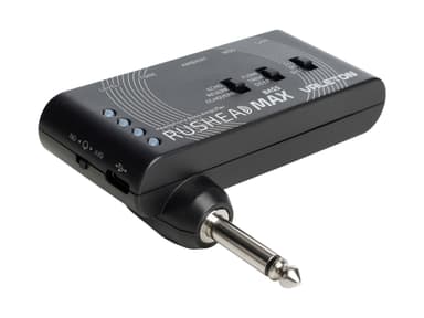 Компактный басгитарный усилитель-эмулятор Rushead Max Bass Valeton [RH-101] 5 регулировок для управл.модели clean,overdrive and distortion,эффекты:chorus, tremolo,flanger,reverb,delay,вход Aux, время работы от встроенн.аккумулятора 5 час. зарядка по USB