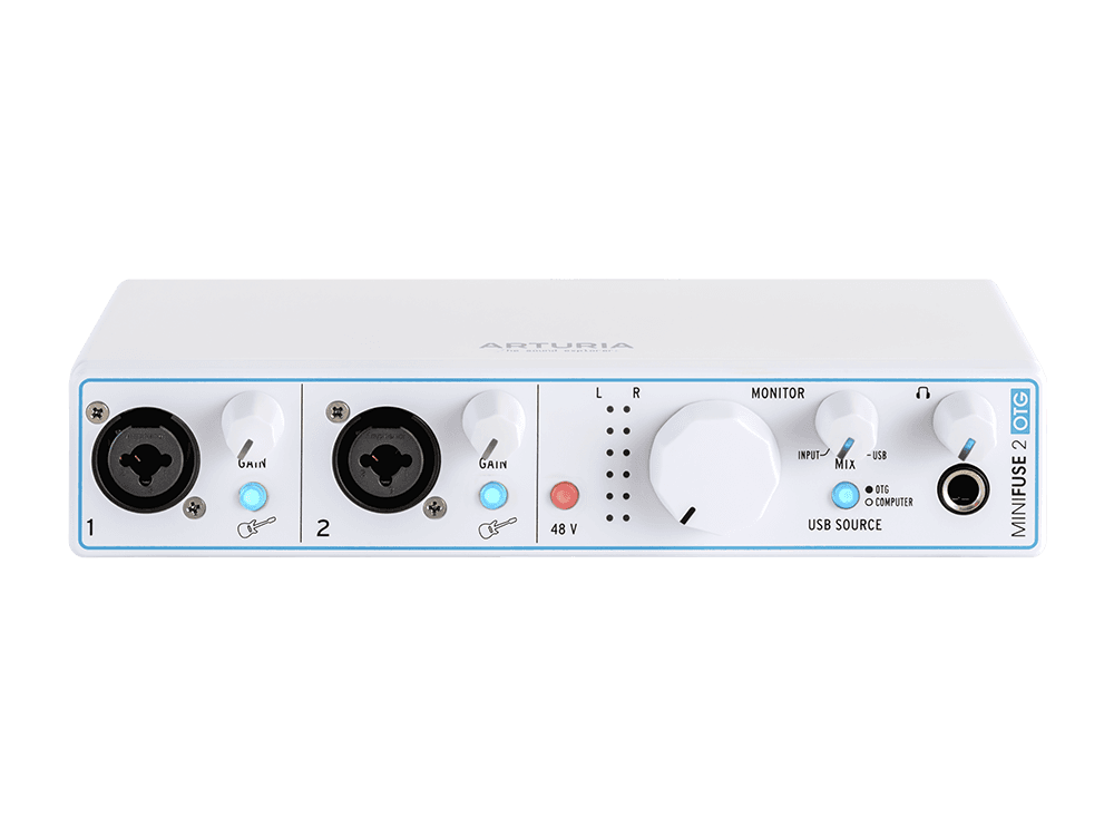 Аудиоинтерфейс USB [810132] Arturia [MiniFuse 2 White OTG] 24бит/192кГц