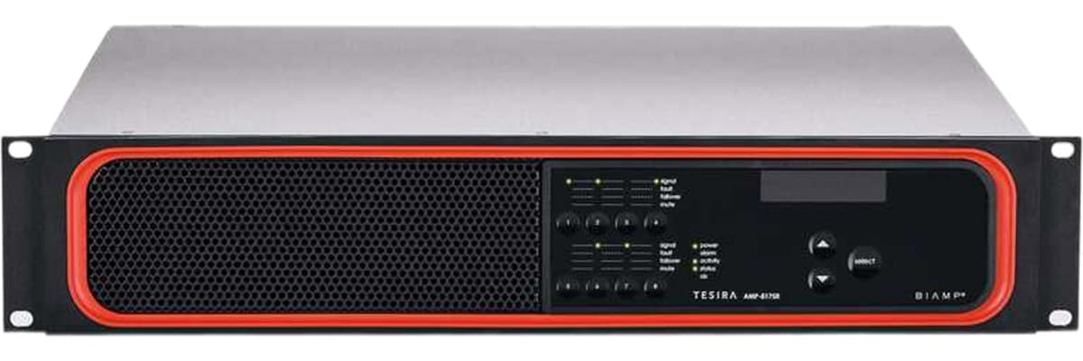 Усилитель BIAMP [TesiraAMP-8175R] 8-канальный, цифровой сетевой:8х175Вт(4Ом/8Ом).Bridge:350Вт/8Ом.3хRJ45 (Control/AVB/TSN).Euroblock(Logic I/O).Вх.:8хEuroblock.Вых.:8хEuroblock.Слот для доп.карт(EOC-4, EIC-4, EIOC-4).ПО Tesira.2U.