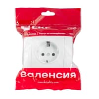 Розетка 1-м СП Валенсия 16А IP20 с заземл. защ. шторки бел. PROxima EKF EWR16-028-10 - фото 4