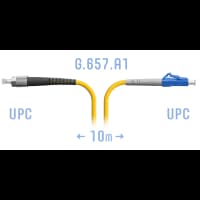Патчкорд оптический LC/UPC-FC/UPC SM G.657.A1 10 метров - фото 1