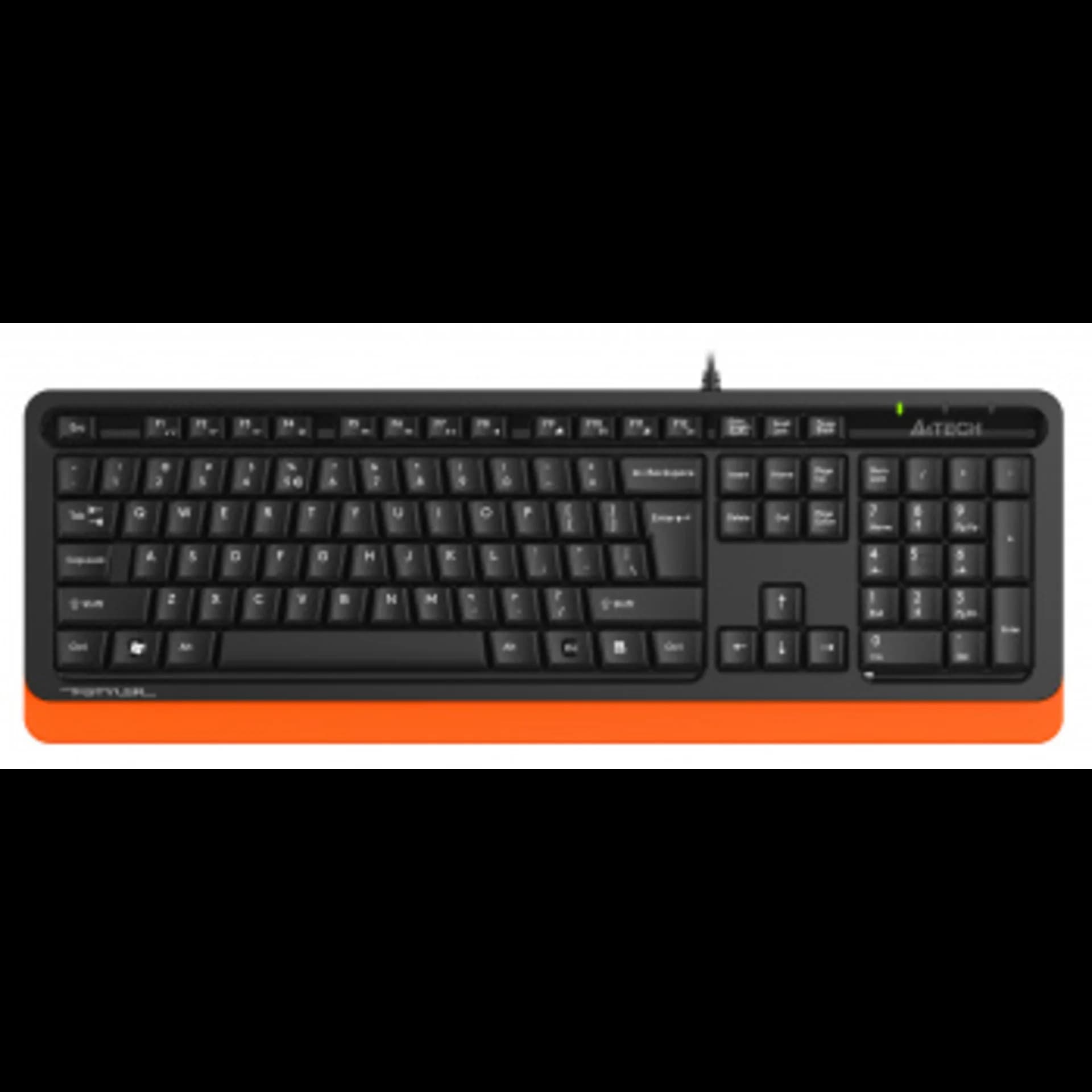 Клавиатура A4Tech Fstyler FKS10 черный/оранжевый USB