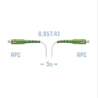 Патчкорд оптический FTTH SC/APC, кабель 604-02-01W, 3 метра - фото 2