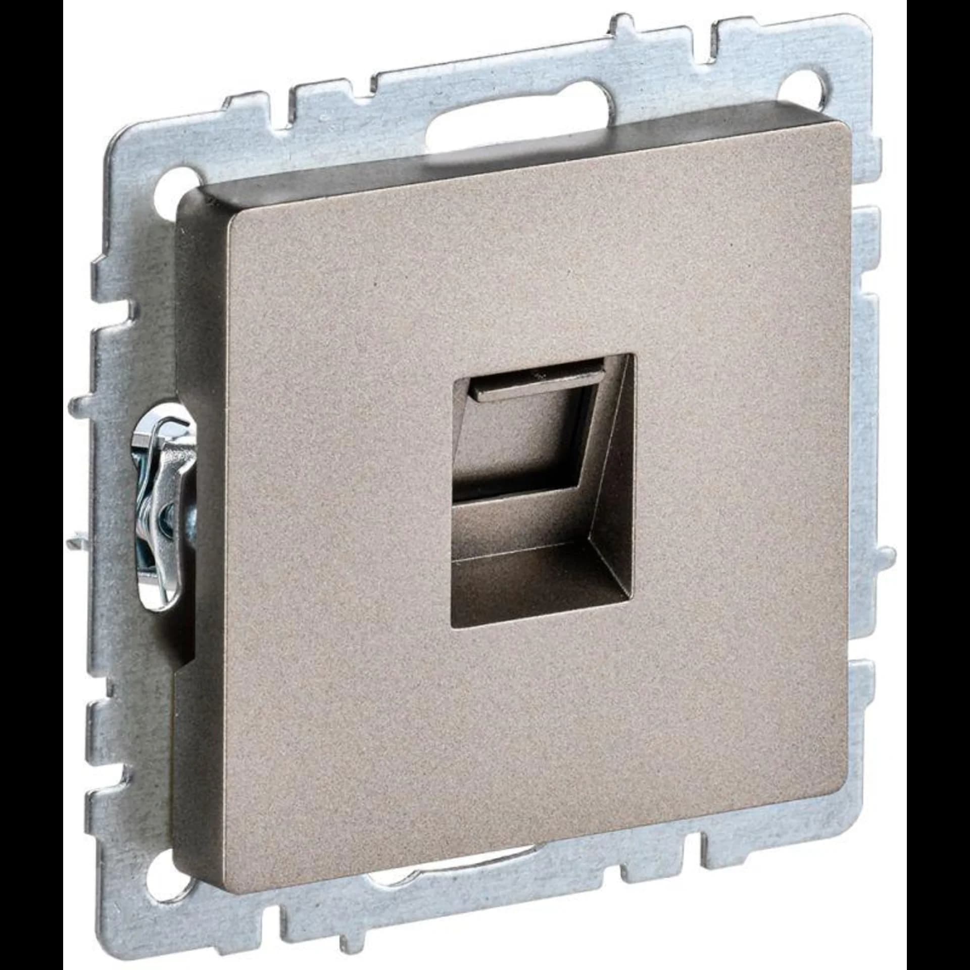 Розетка компьютерная СП RJ45 кат.5E BRITE РК10-БрШ шампань IEK BR-K10-1-K37