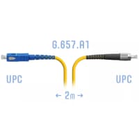 Патчкорд оптический FC/UPC-SC/UPC SM G.657.A1 2 метра - фото 2