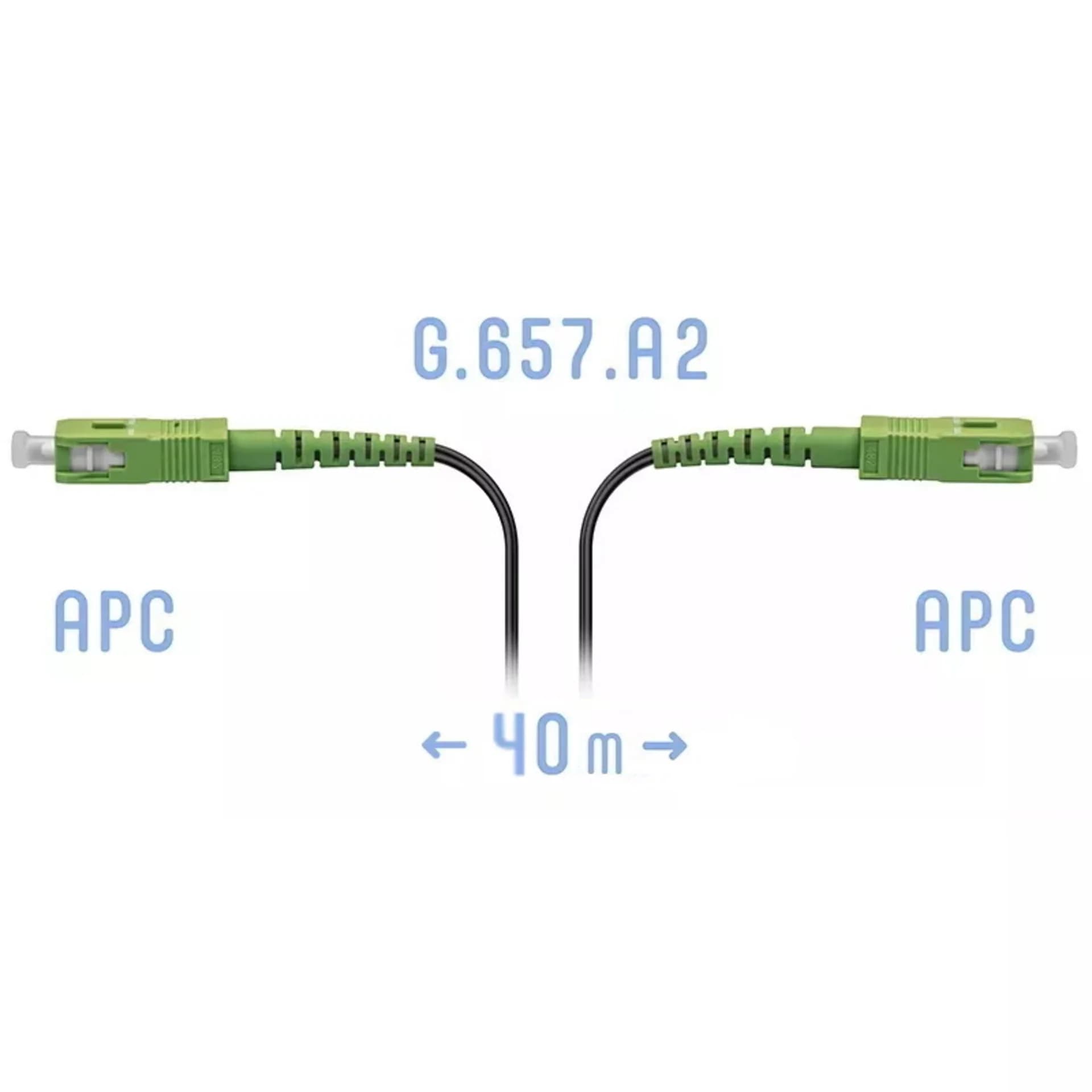 Патчкорд оптический FTTH SC/APC, кабель 604-05-01, 40 метров