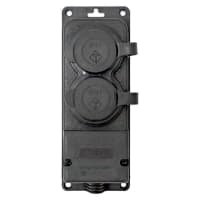 Розетка 2-м 16А IP44 2P+PE 230В с защ. крышками каучук PROxima EKF RPS-018-16-230-44-r - фото 4