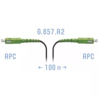 Патчкорд оптический FTTH SC/APC, кабель 604-04-01, 100 метров - фото 1