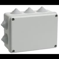 Коробка КМ41242 распаячная для о/п 150х110х70 мм IP55 (RAL7035, 10 гермовводов) - фото 2