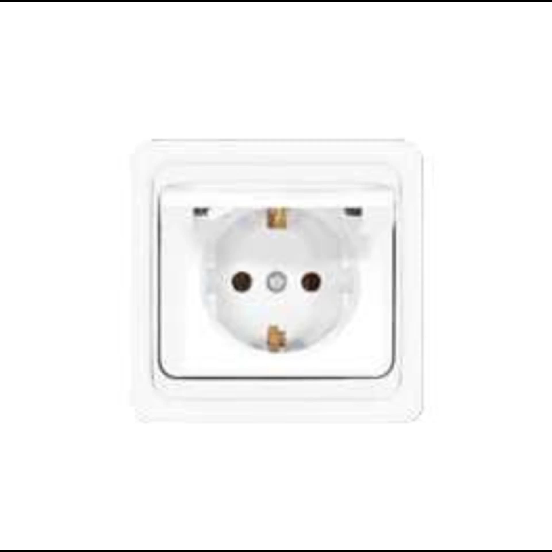 Розетка 1-м СП Валери 16А IP20 с заземл. с крышкой бел. UNIVersal В0029