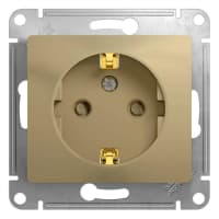 Розетка 1-м СП Glossa 16А IP20 с заземл. защ. шторки механизм титан SE GSL000445 - фото 2