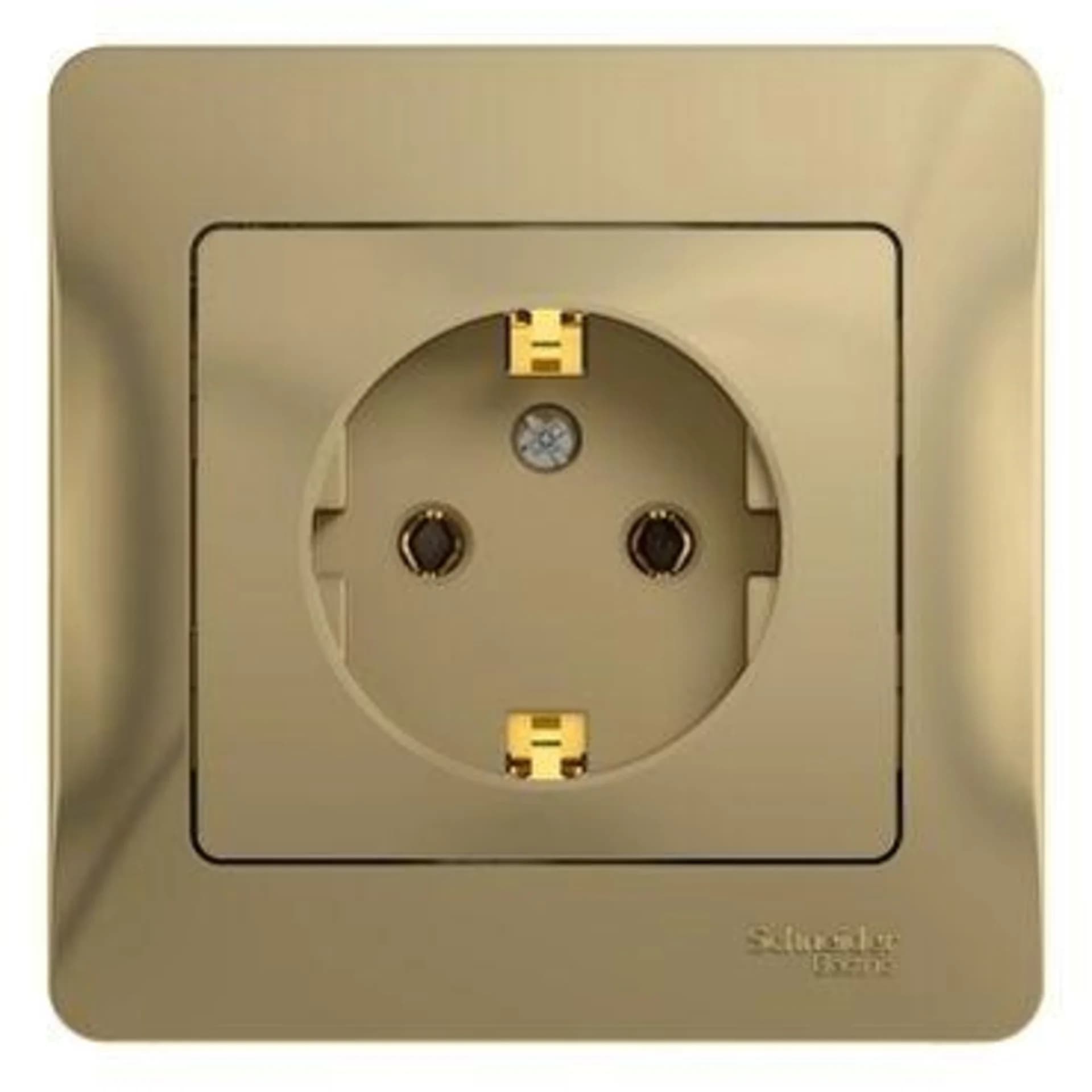 Розетка Systeme Electric GSL000442 Glossa Титан с заземлением (в сборе с рамкой)