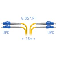 Патчкорд оптический LC/UPC SM G.657.A1 Duplex 15 метров - фото 2