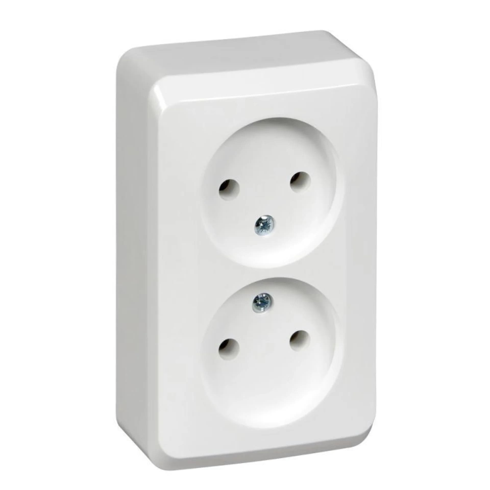 Розетка 2-ая б/з без шторок PA16-005B Schneider Electric ЭТЮД О/У белый