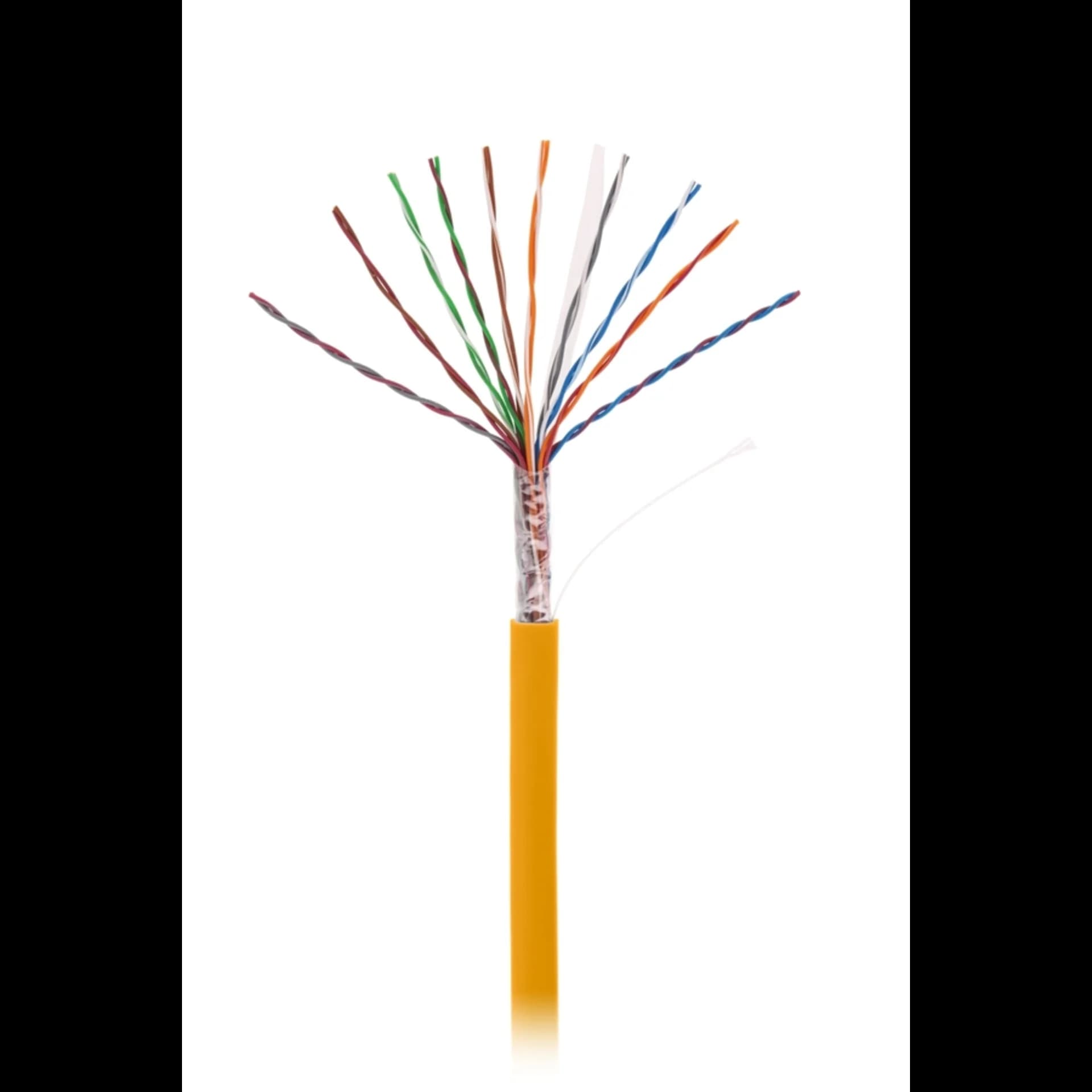 Кабель NETLAN U/UTP 10 пар, Кат.5 (Класс D), 100МГц, одножильный, BC (чистая медь), внутренний, LSZH нг(B)-HF, оранжевый, 305м