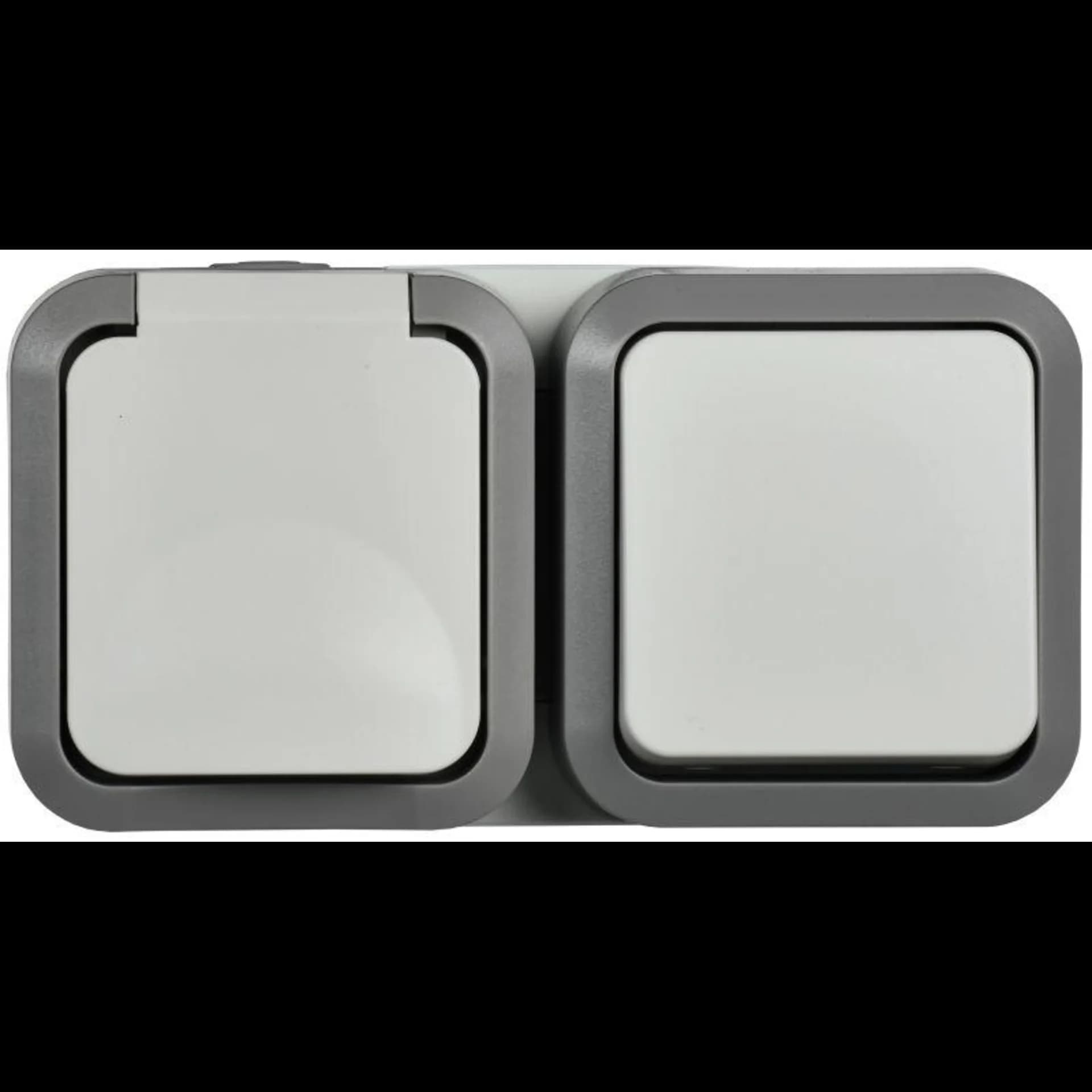 Блок ОП розетка + выключ. горизонт. TORS 16А IP55 TS242 бел. IEK TS-G10-6-55-V-K41