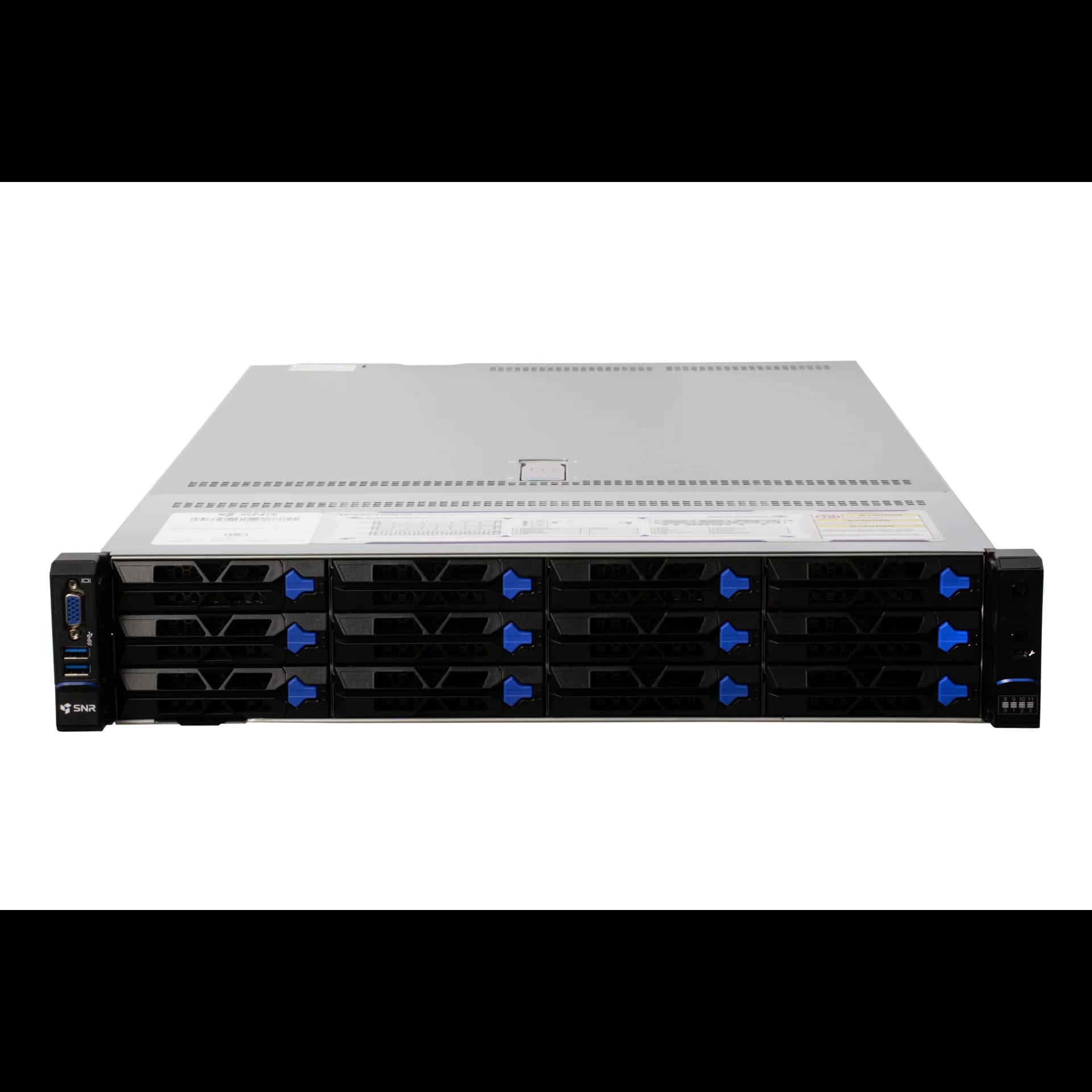 Серверная платформа SNR-SR2412LS Rack 2U, 2xXeon LGA4677, 32xDDR5/5600MHz(upto 8TB), 12xHDD LFF/SFF SATA/SAS + 2xSFF rear, 2x M.2 (2280 / 22110), noRAID, 8xPCIe 5.0/4.0, 2x1300W, Rails