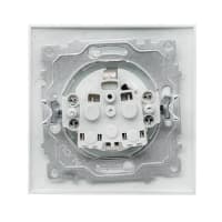 Розетка 1-м СП Валенсия 16А IP20 с заземл. защ. шторки бел. PROxima EKF EWR16-028-10 - фото 3
