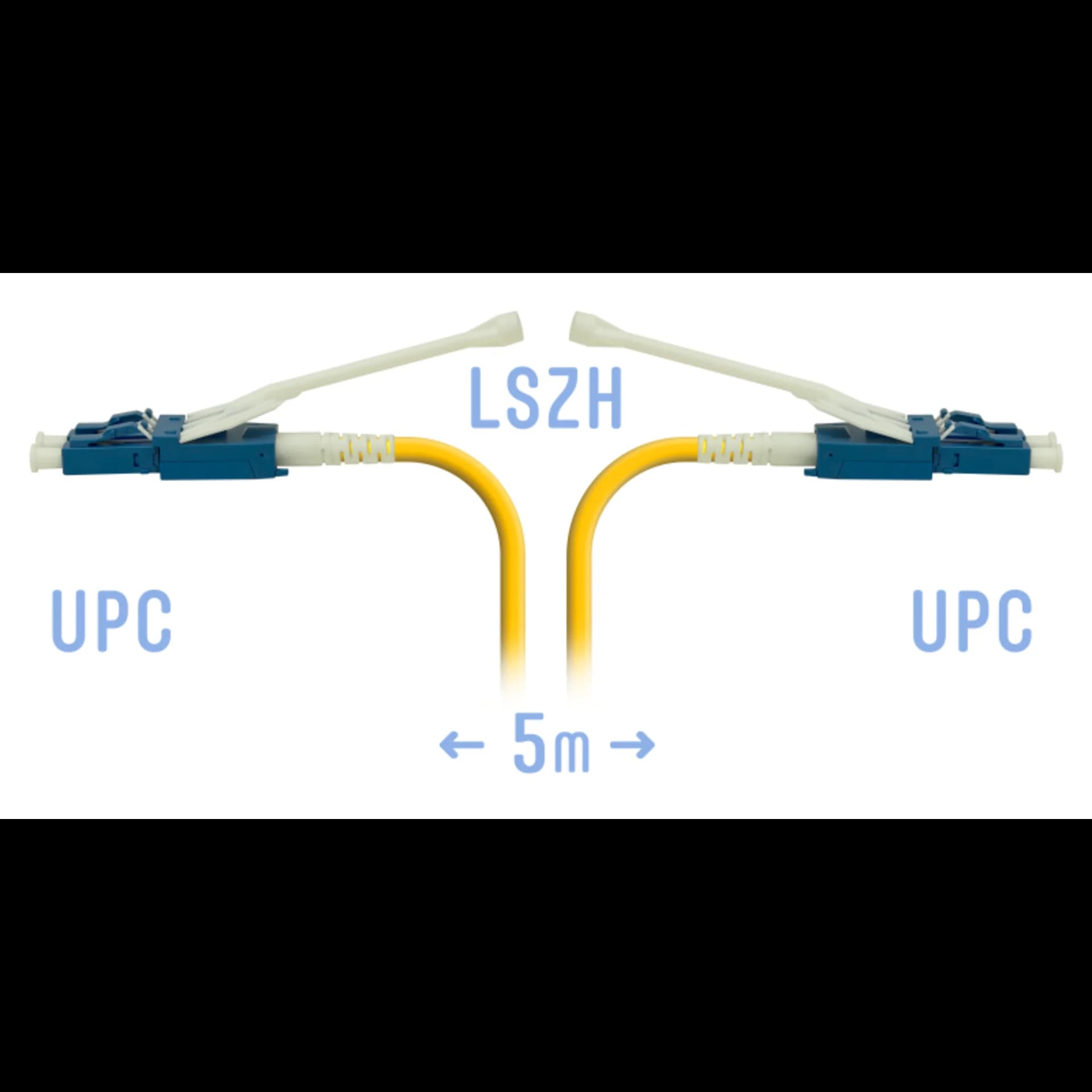 Патчкорд оптический LC/UPC SM Duplex (HD) 5 метров, волокно G.657.A1