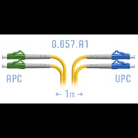 Патчкорд оптический LC/UPC-LC/APC SM G.657.A1 Duplex 1 метр - фото 2