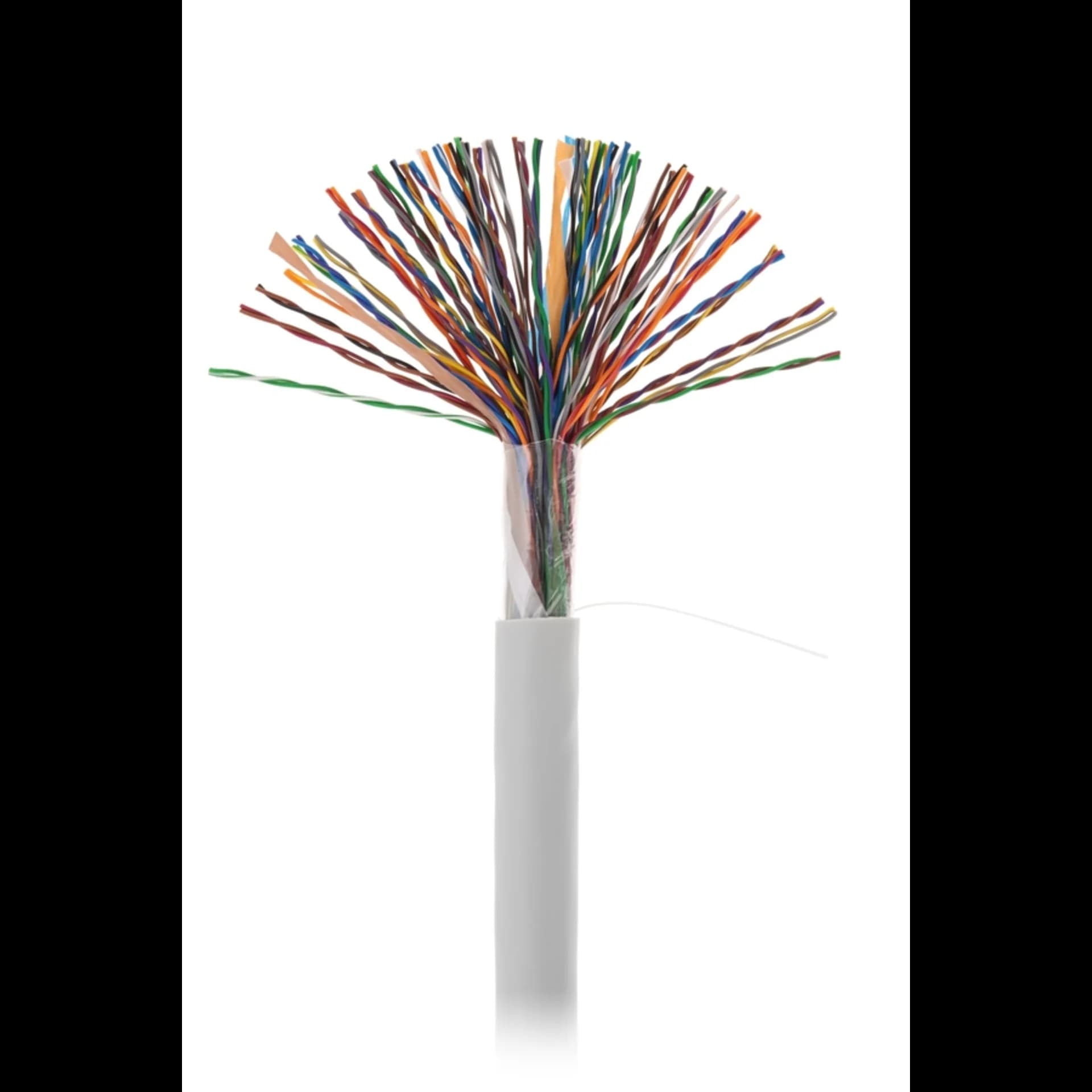 Кабель NETLAN U/UTP 50 пар, Кат.5 (Класс D), 100МГц, одножильный, BC (чистая медь), внутренний, PVC нг(B), серый, 305м
