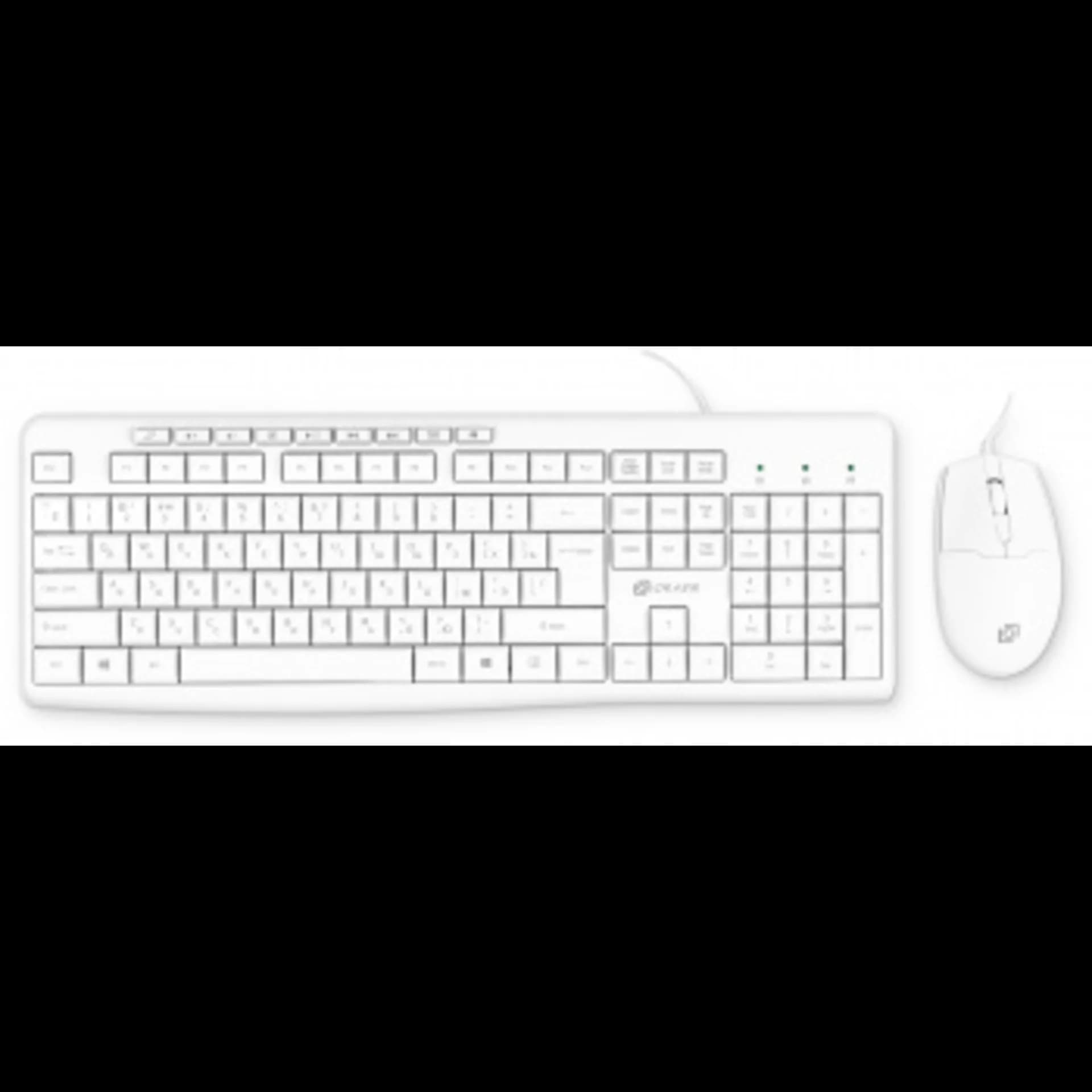 Клавиатура + мышь Оклик S650 клав:белый мышь:белый USB Multimedia (1875257)