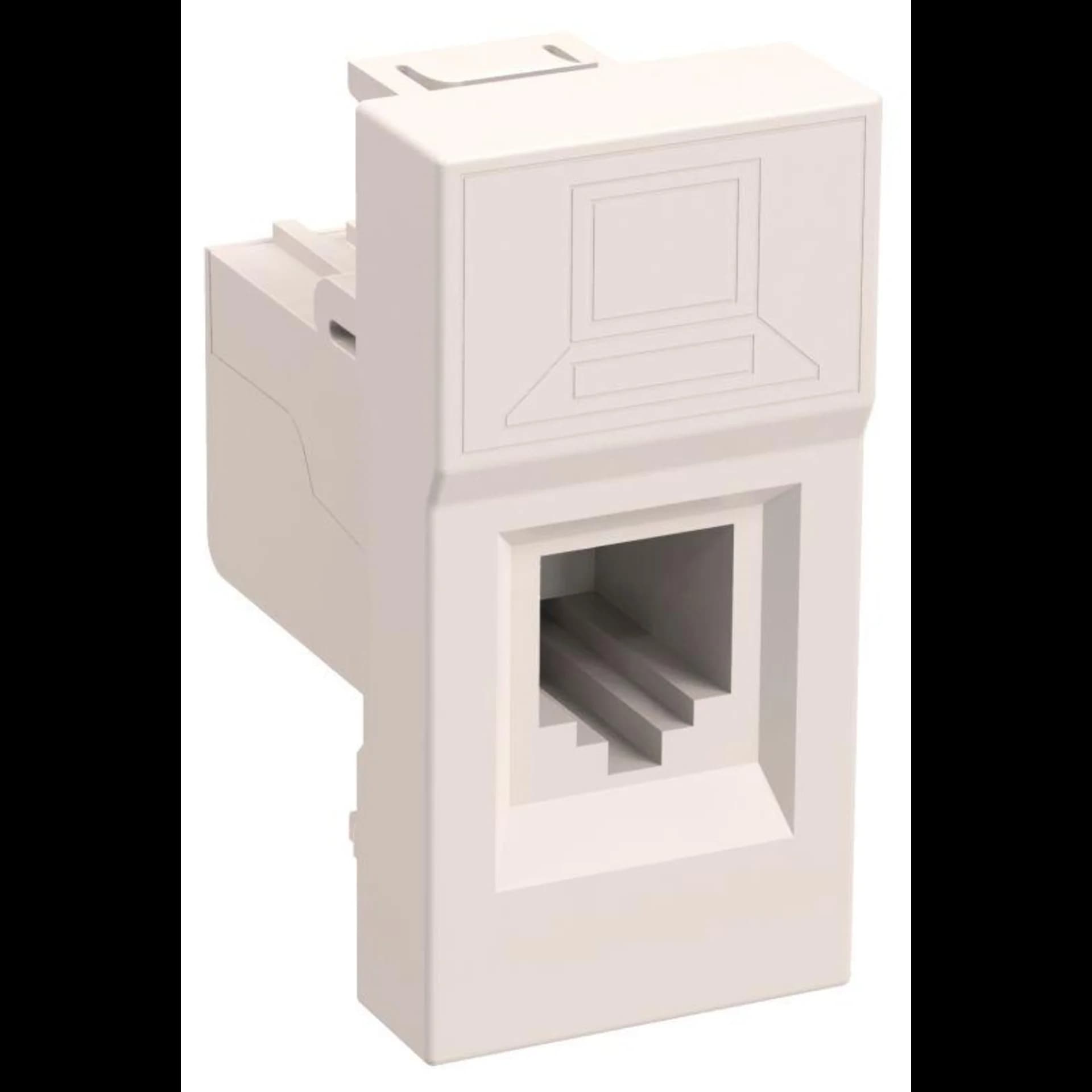 Розетка компьютерная 1-м 1мод. Праймер RJ45 кат.5E UTP механизм IEK CKK-40D-RI1-K01