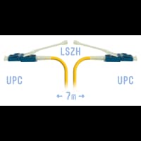 Патчкорд оптический LC/UPC SM Duplex (HD) 7 метров, волокно G.657.A1 - фото 1