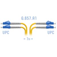 Патчкорд оптический LC/UPC SM G.657.A1 Duplex 7 метров - фото 1