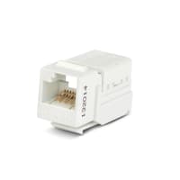 Вставка Keystone Jack RJ-45(8P8C),категория 6, 110 IDC, заделка с помощью NE-TOOL, белая - фото 1
