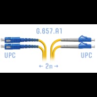 Патчкорд оптический LC/UPC-SC/UPC SM G.657.A1 Duplex 2 метра - фото 2