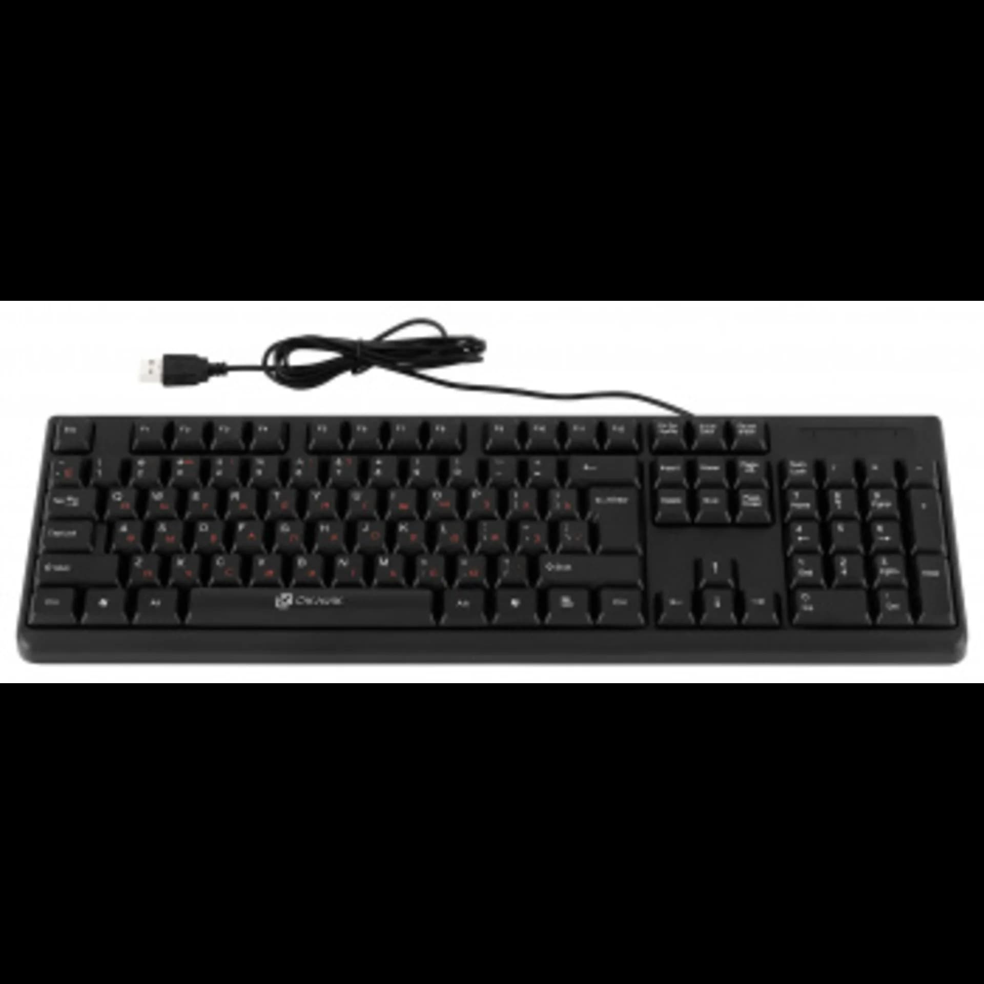 Клавиатура Оклик 100M HW3 черный USB (654570)