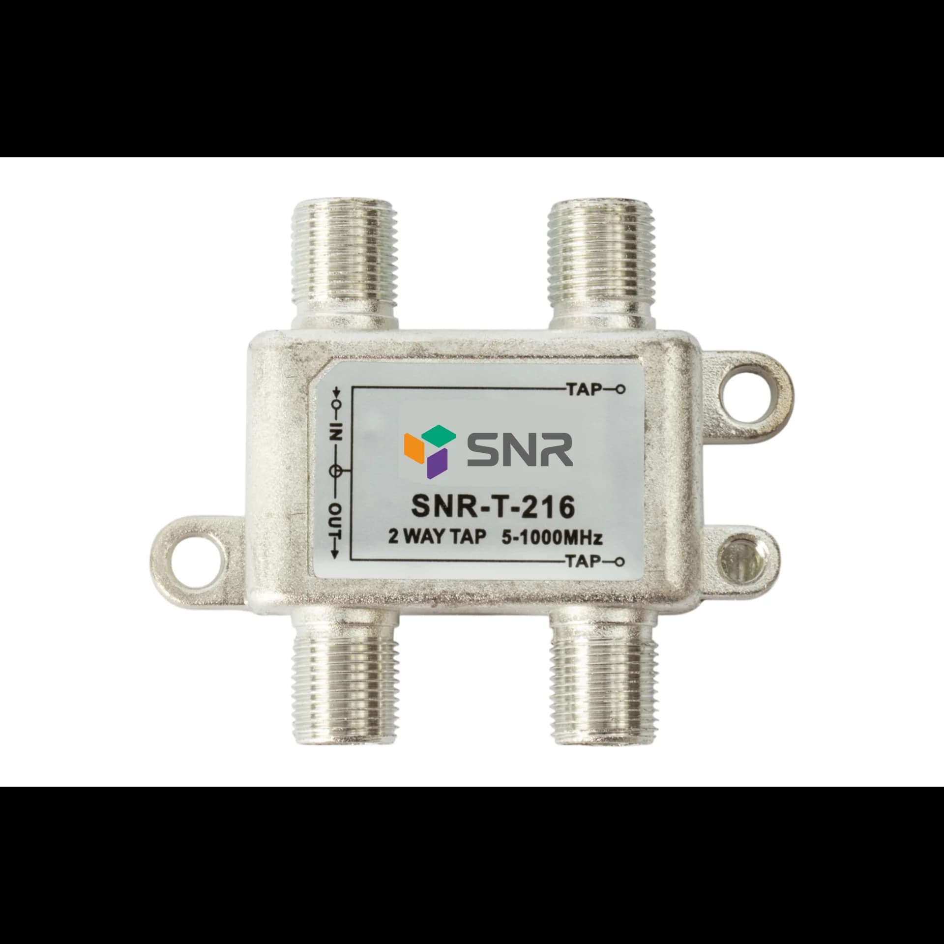 Ответвитель абонентский SNR-T-216 на 2 отвода, вносимое затухание IN-TAP 16dB.