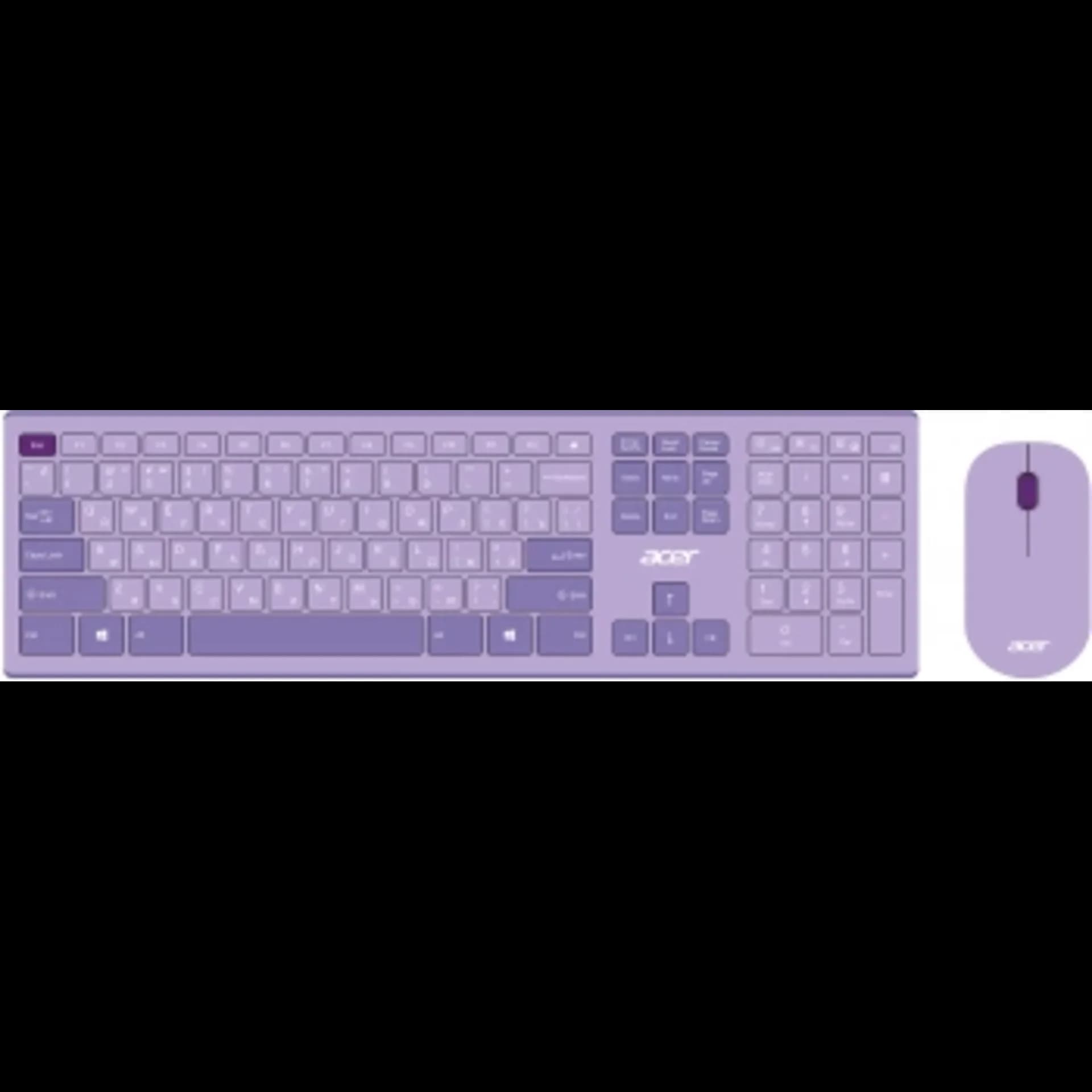 Клавиатура + мышь Acer OCC205 клав:фиолетовый мышь:фиолетовый USB беспроводная slim Multimedia