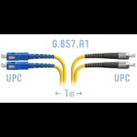 Патчкорд оптический FC/UPC-SC/UPC SM G.657.A1 Duplex 1 метр - фото 1