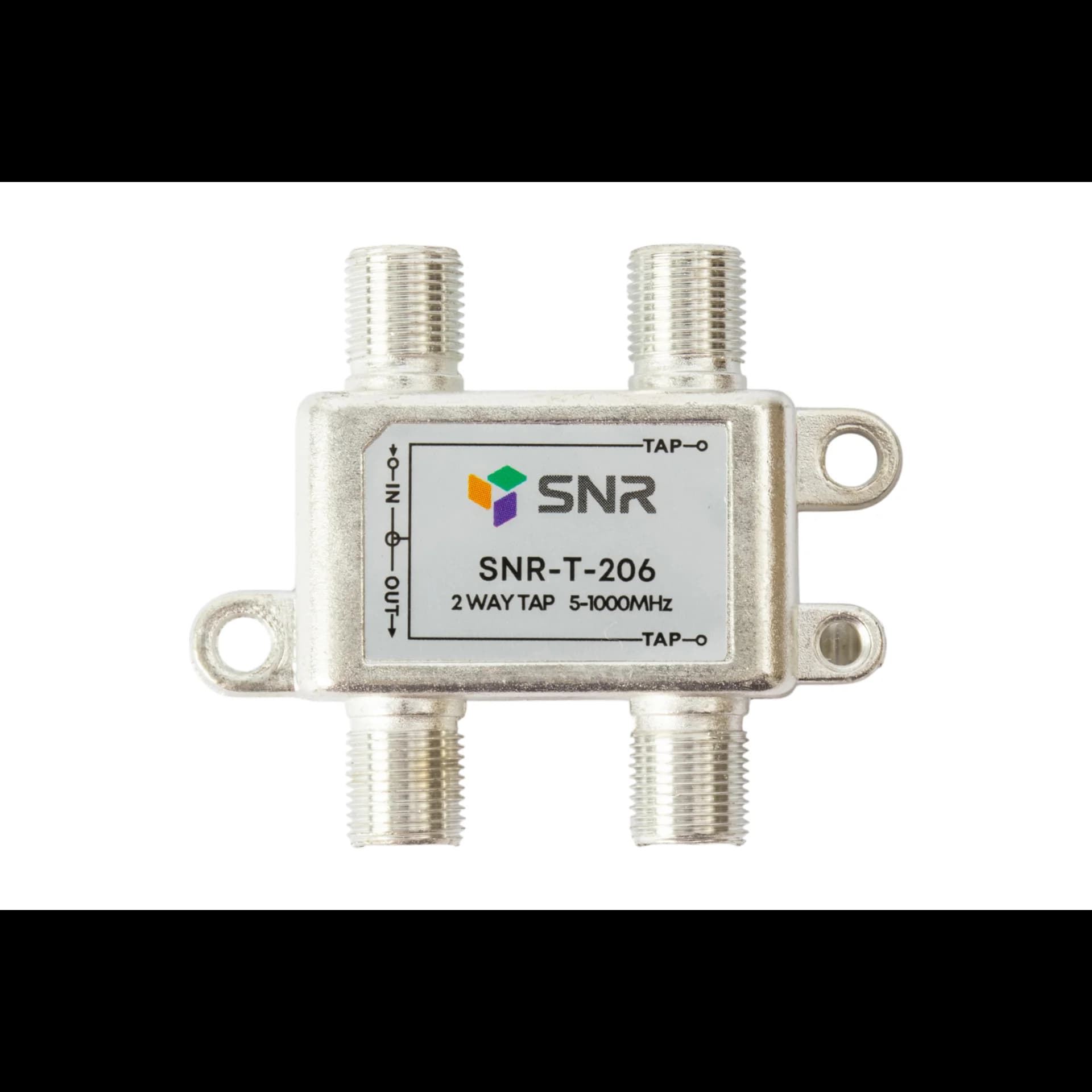 Ответвитель абонентский SNR-T-206 на 2 отвода, вносимое затухание IN-TAP 6dB.