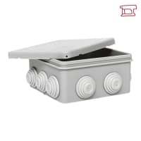 Коробка распаячная КМР-030-014 с крышкой 100х100х50 10 мембранных вводов IP55 EKF plc-kmr-030-014 - фото 1