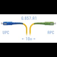 Патчкорд оптический SC/UPC-SC/APC SM G.657.A1 10 метров - фото 1