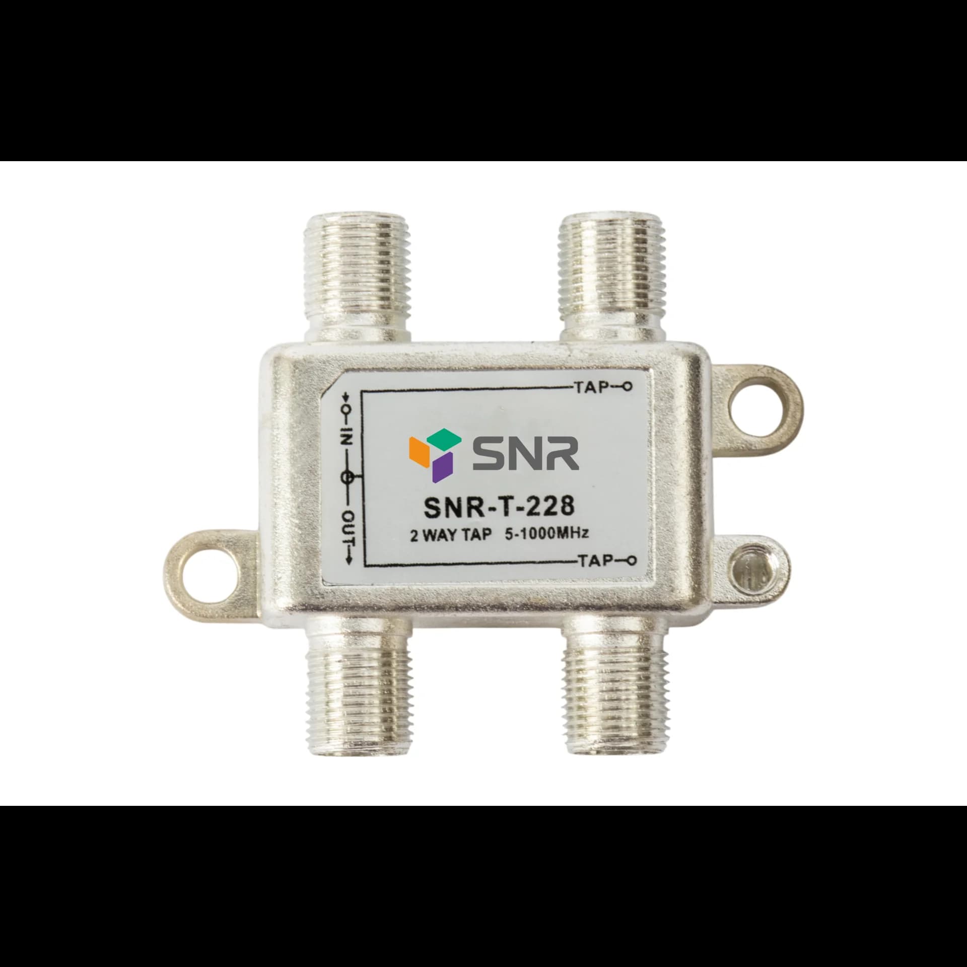 Ответвитель абонентский SNR-T-228 на 2 отвода, вносимое затухание IN-TAP 28dB.