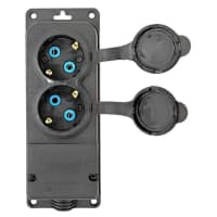 Розетка 2-м 16А IP44 2P+PE 230В с защ. крышками каучук PROxima EKF RPS-018-16-230-44-r - фото 5