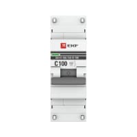 Выключатель автоматический модульный 1п C 100А 10кА ВА 47-100 PROxima EKF mcb47100-1-100C-pro - фото 2